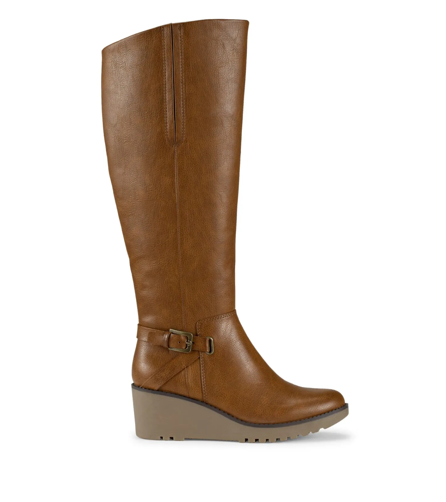 Baretraps Knee High Boots^Winifred Tall Wedge Boot Cognac