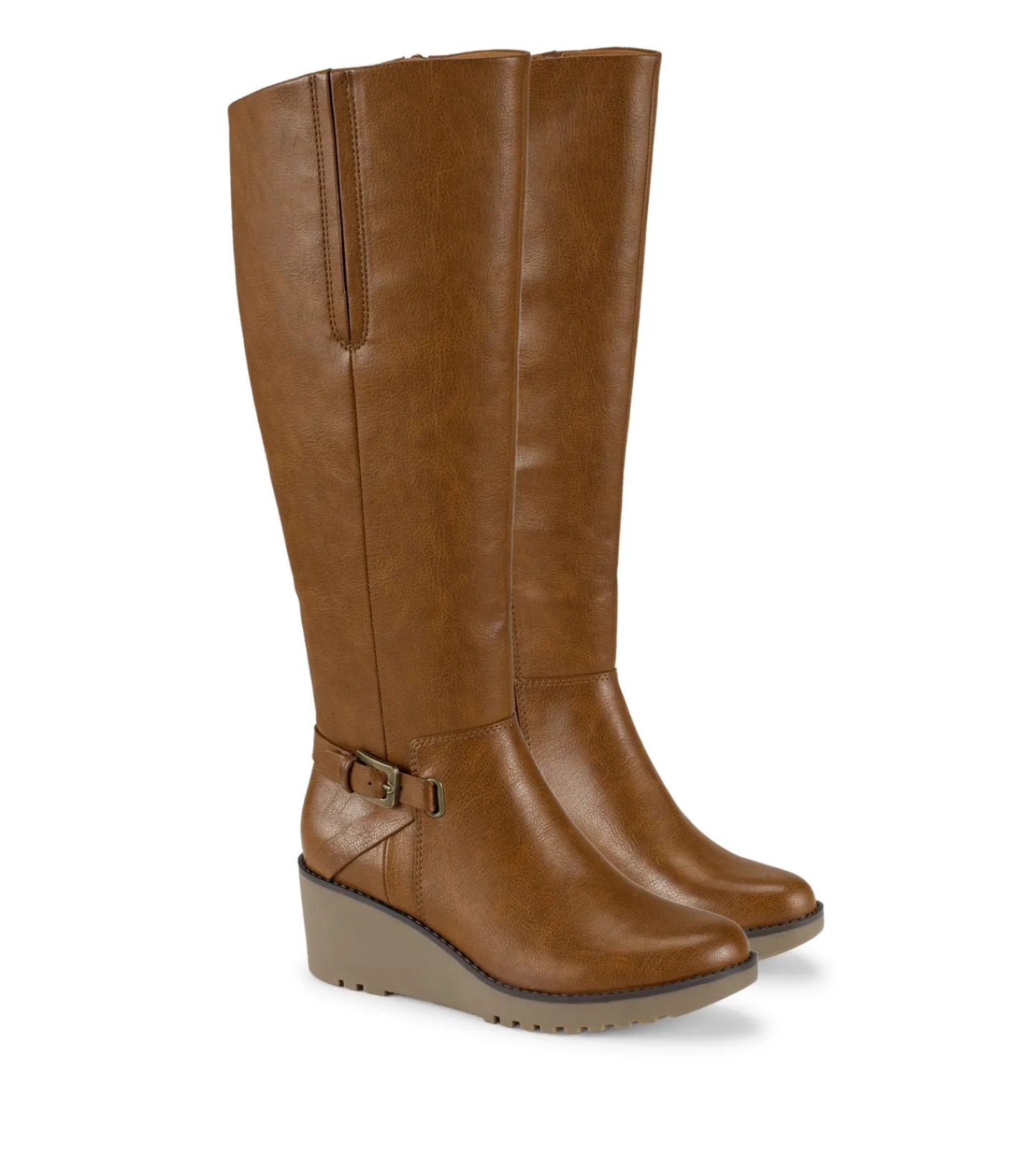 Baretraps Knee High Boots^Winifred Tall Wedge Boot Cognac
