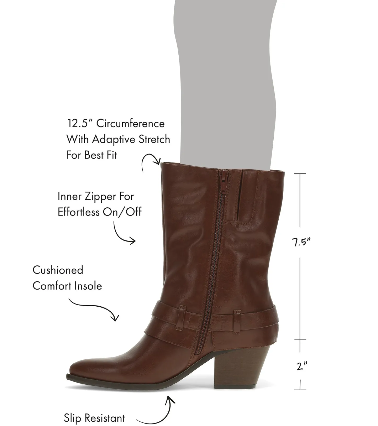 Baretraps Knee High Boots^Yamura Midi Boot Mahogany
