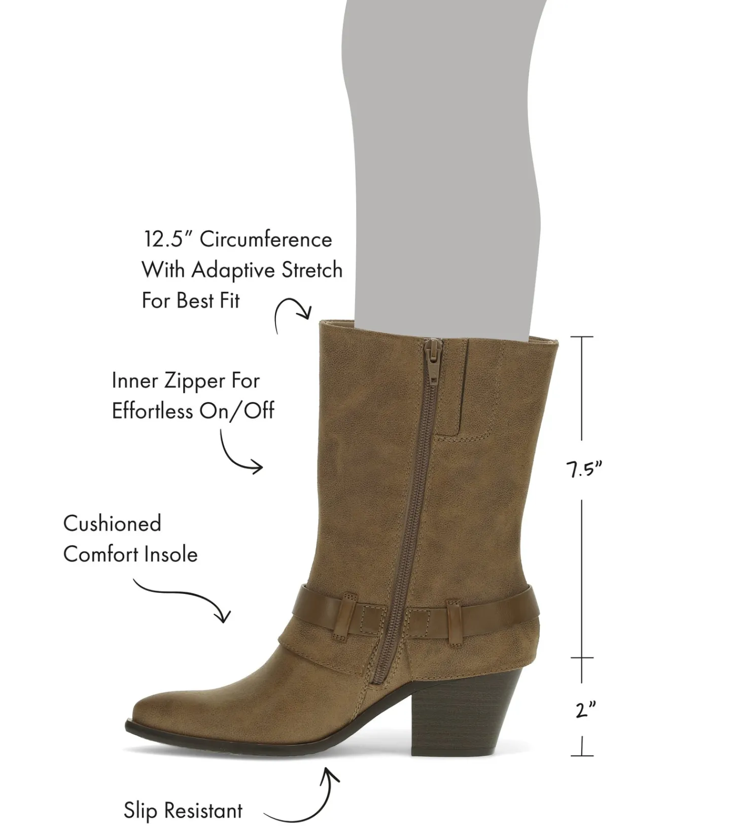Baretraps Knee High Boots^Yamura Midi Boot Taupe