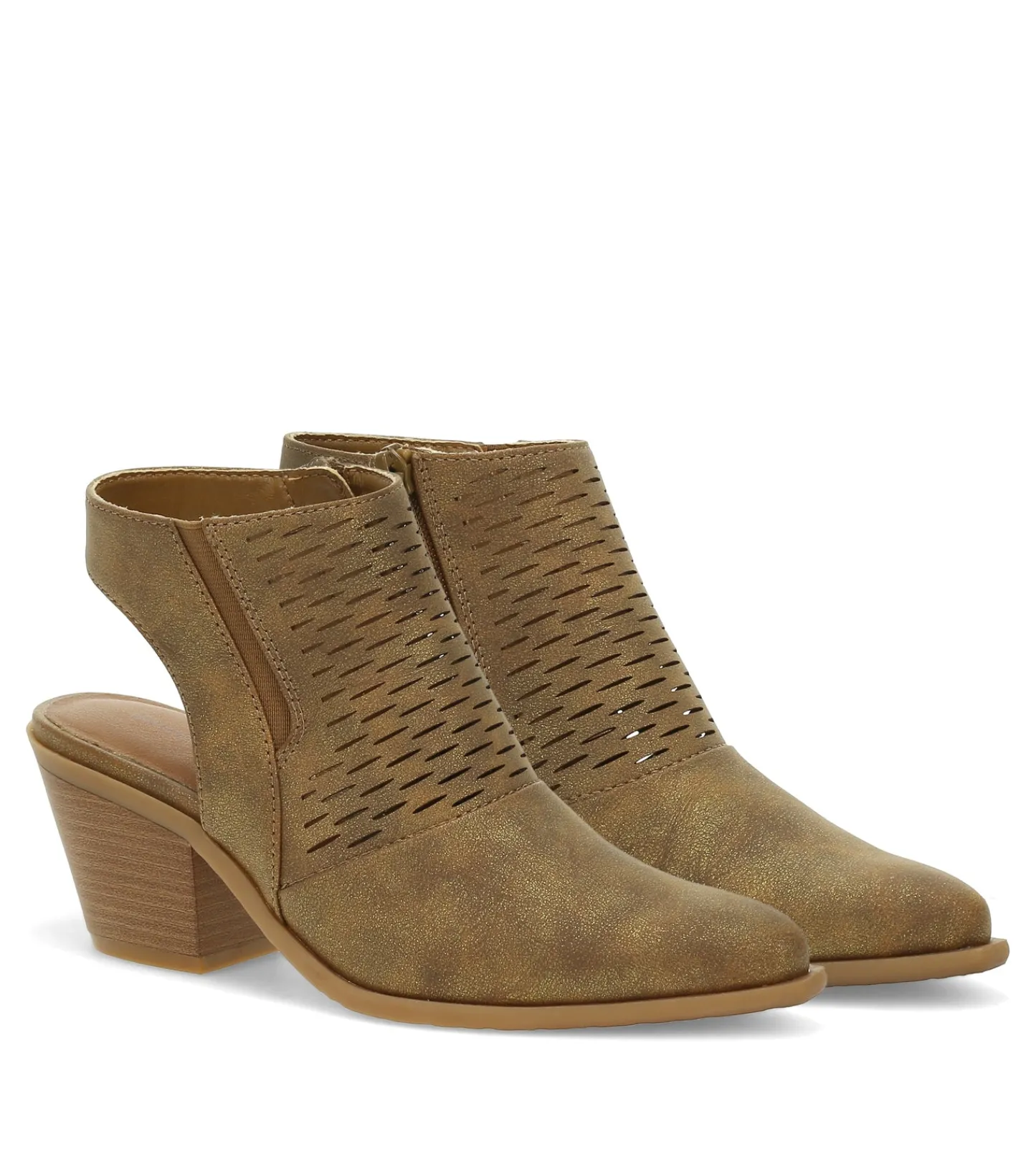 Baretraps Booties^Yangley Block Heel Bootie Gold