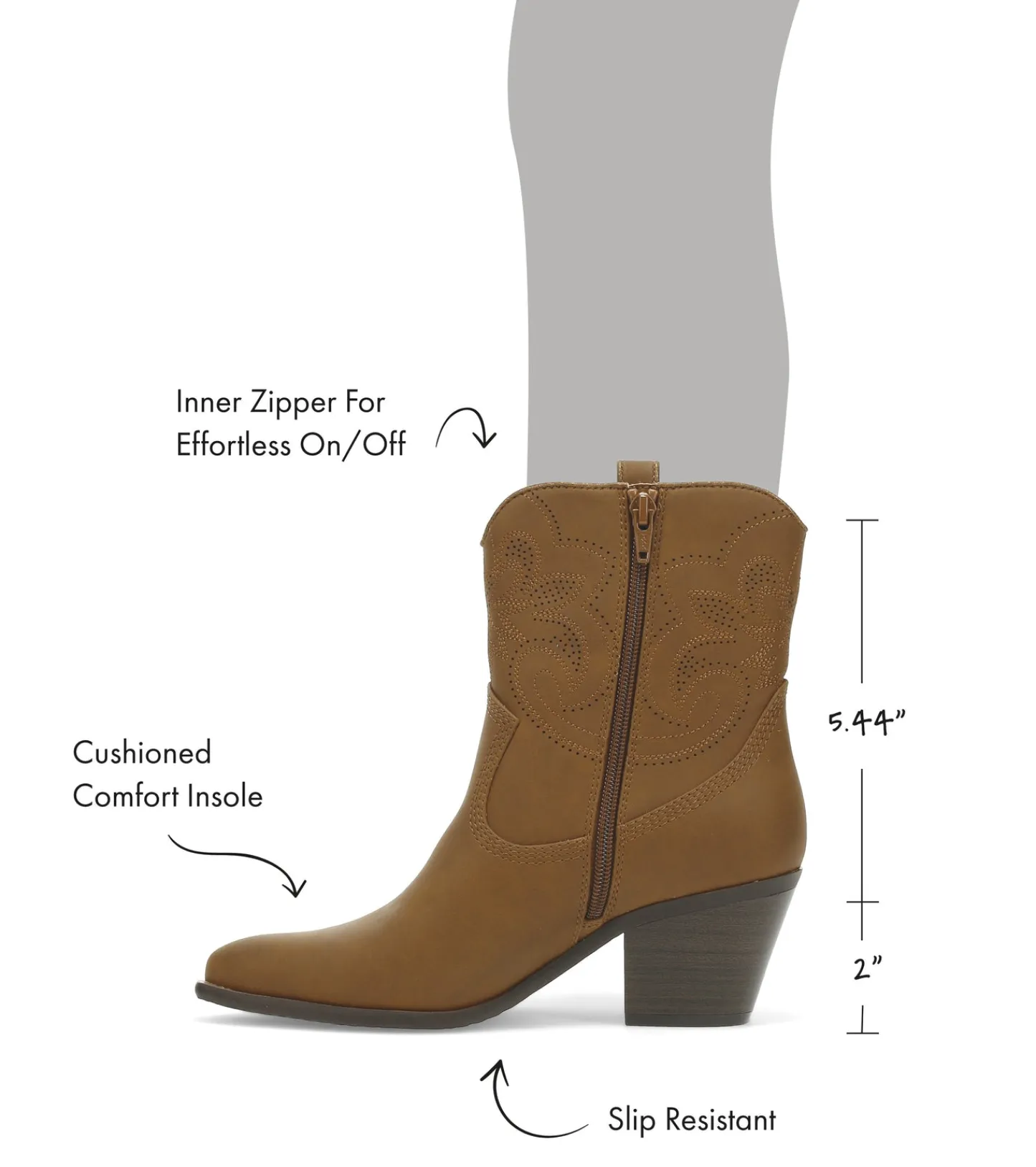 Baretraps Booties^Yenni Western Boot Walnut